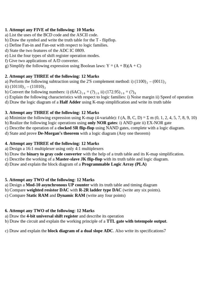Digital Logic and Circuit Design Concepts | PDF