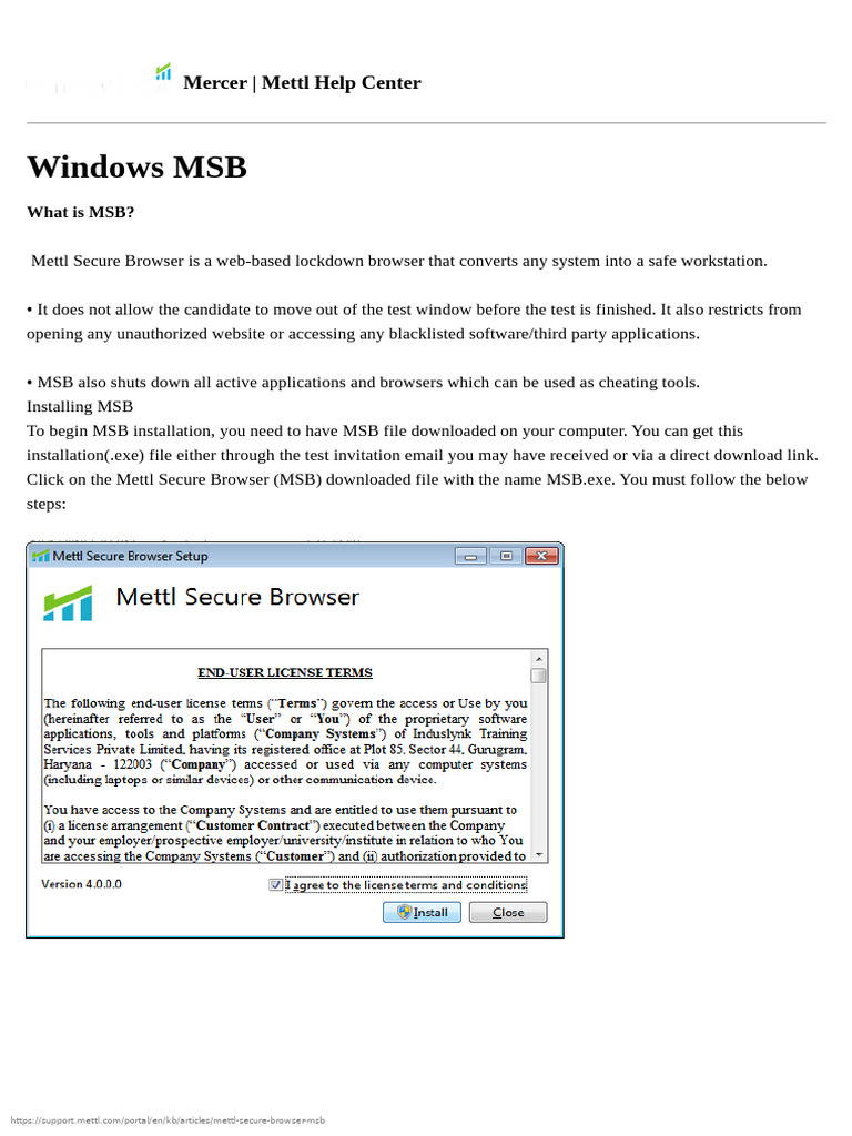 Mettl Secure Browser MSB | PDF | Computer Virus | Antivirus Software