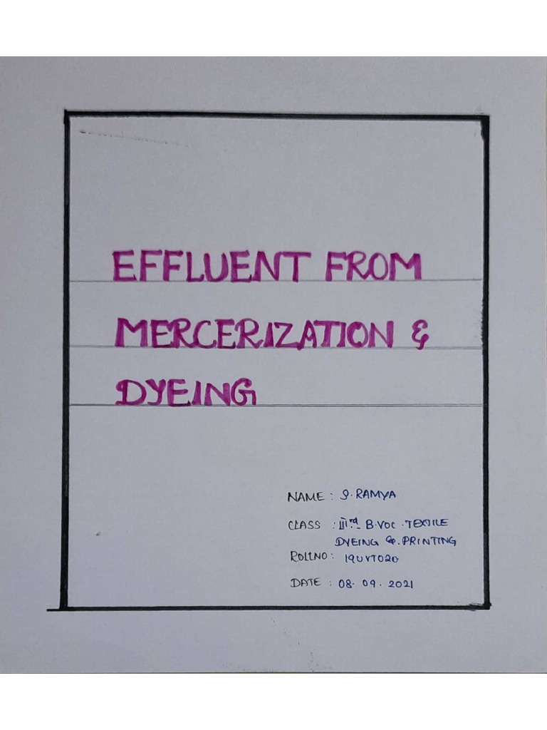 Mercerization Characteristics | PDF