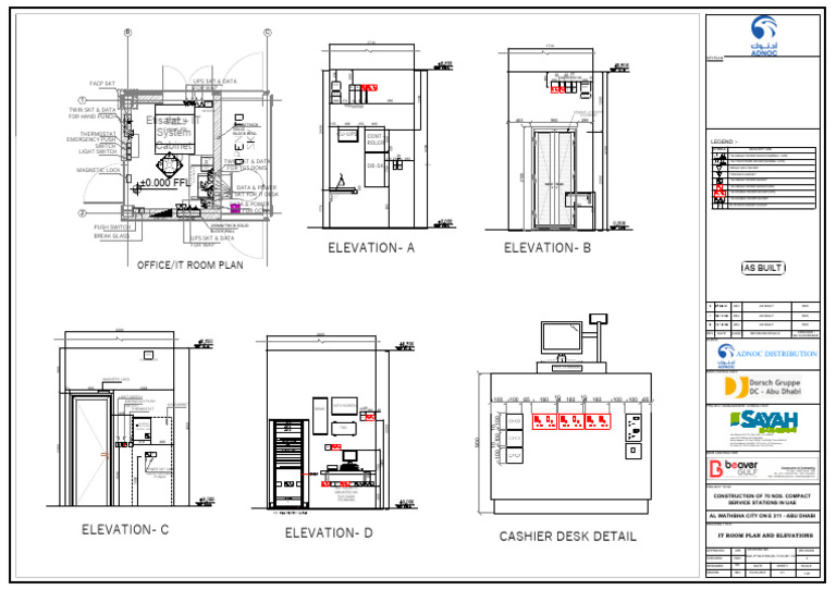 IT Room Plan and Elevations Layout | PDF | Electrical Equipment