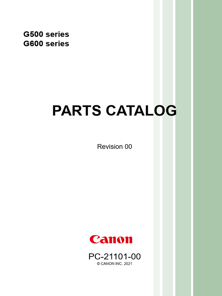 Canon G500 & G600 Series Parts Catalog | PDF
