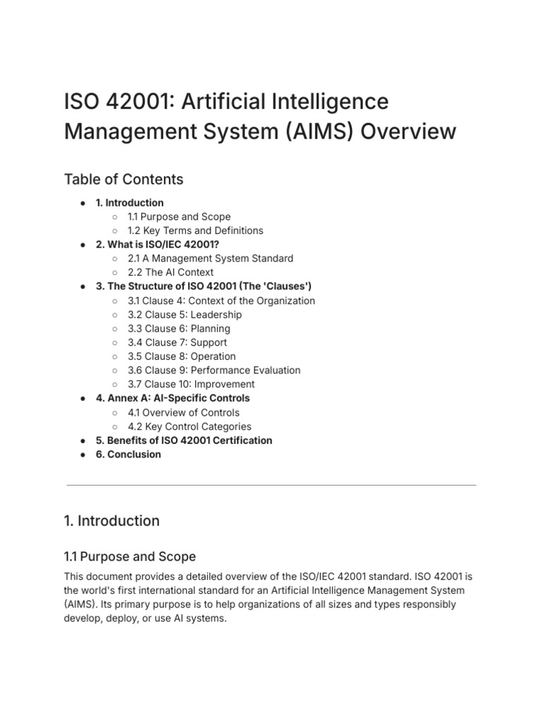 ISO 42001: AI Management System Guide | PDF | Artificial Intelligence ...