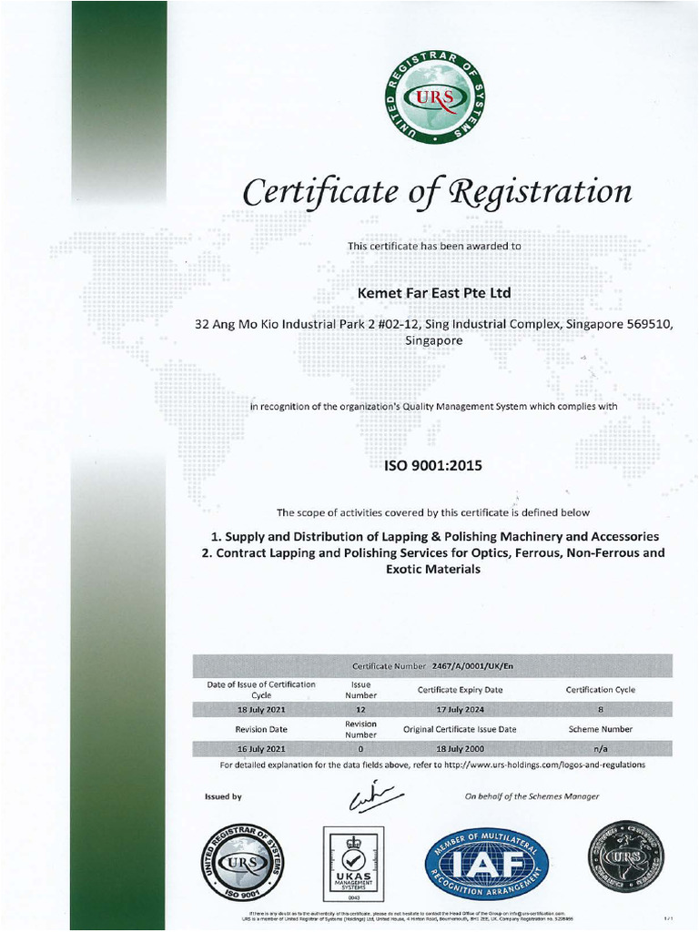 Iso Cert - 18.07.2021 | PDF