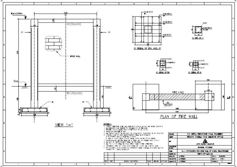 6.3mva Transformer Fire Wall - Bhojudih-Model | PDF