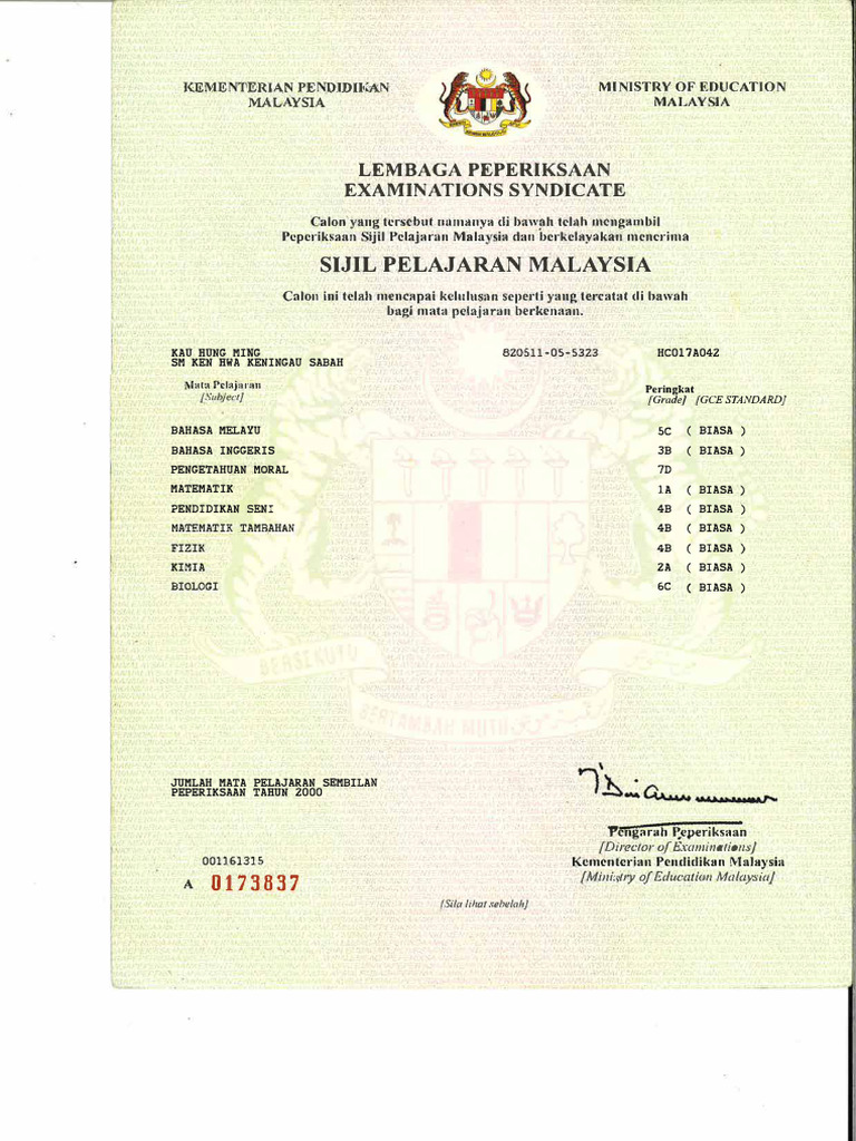 SPM Cert Template | PDF