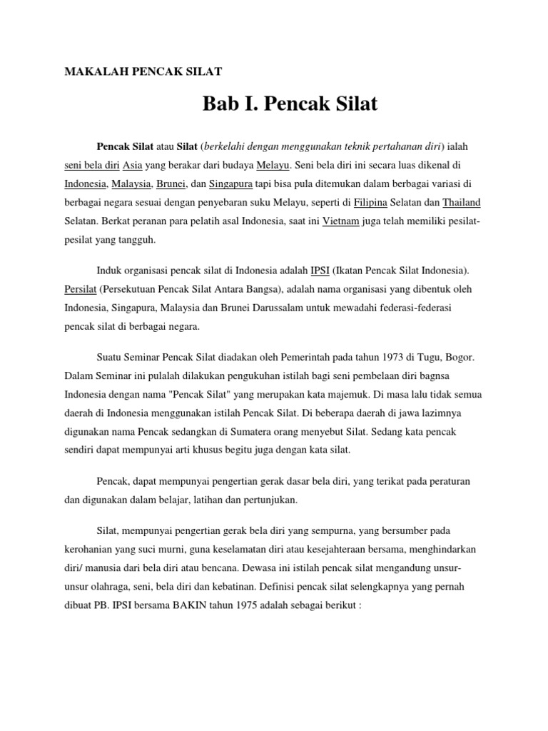 Makalah Pencak Silat