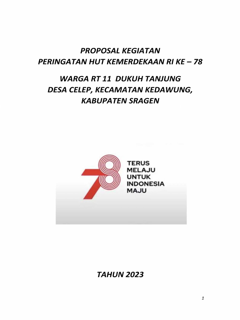Propsal 17 An RT 11 Tanjung 2023 | PDF