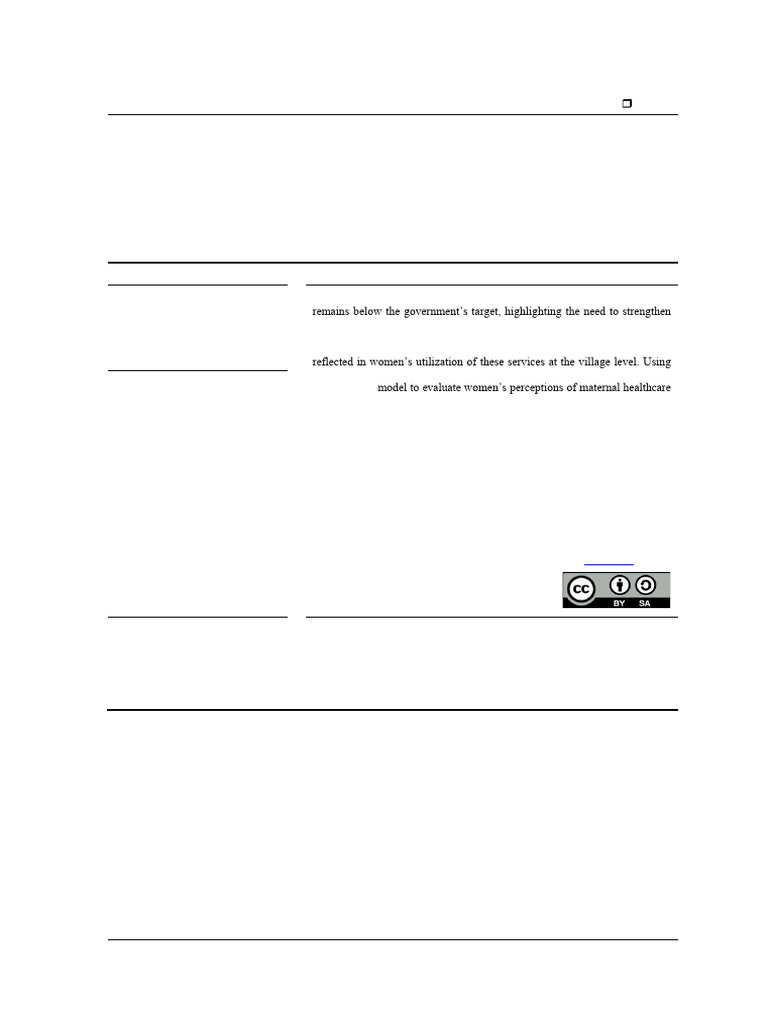Optimization of maternal healthcare at the village level in reducing ...