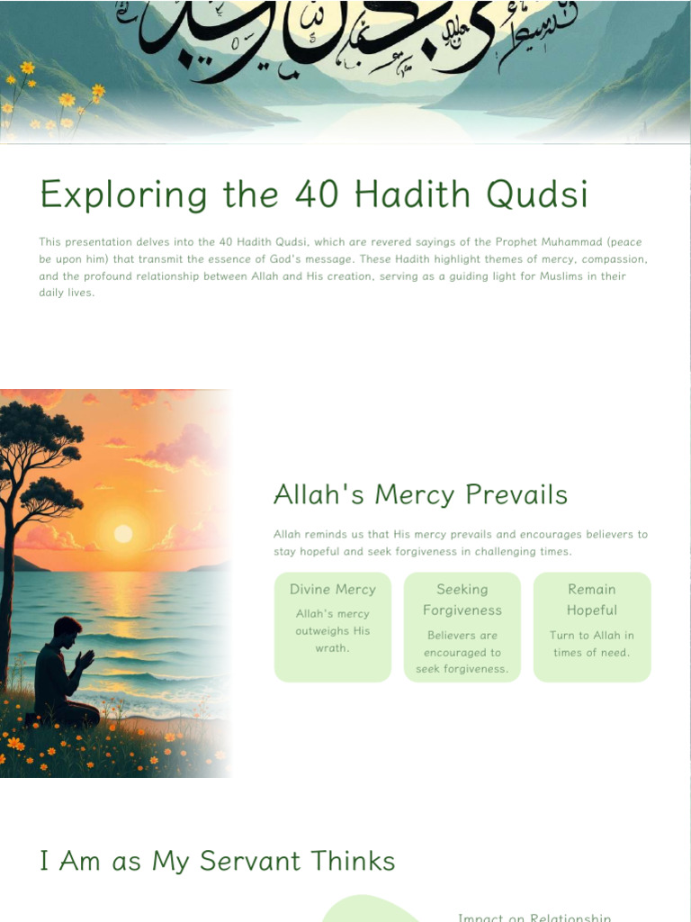 Understanding 40 Hadith Qudsi Insights | PDF | God In Islam | Forgiveness