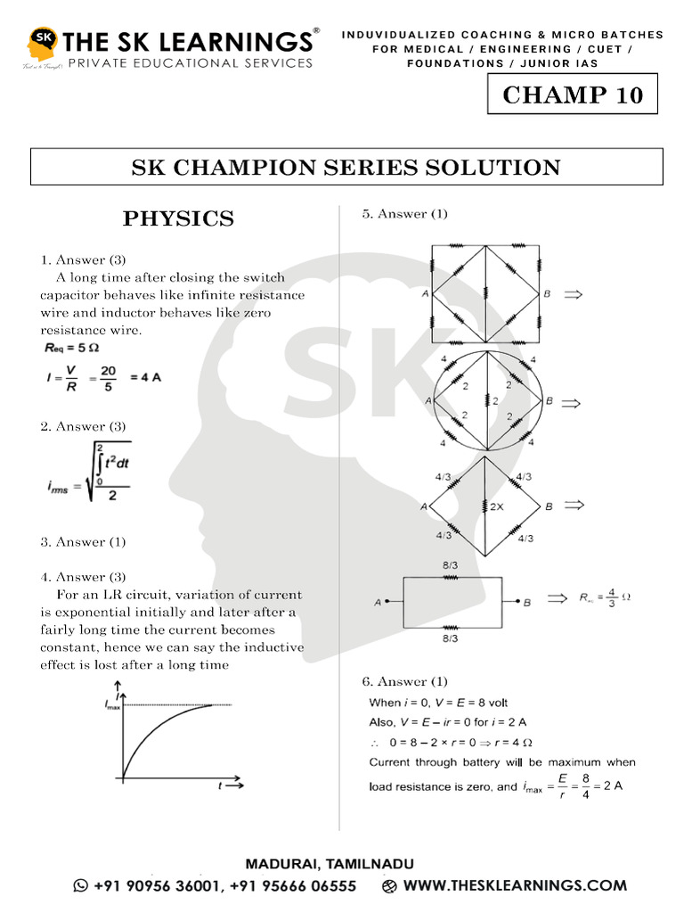Champ 10 Sol at SK | PDF