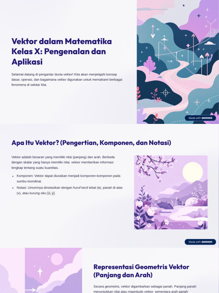 Pengenalan Vektor dalam Matematika Kelas X | PDF