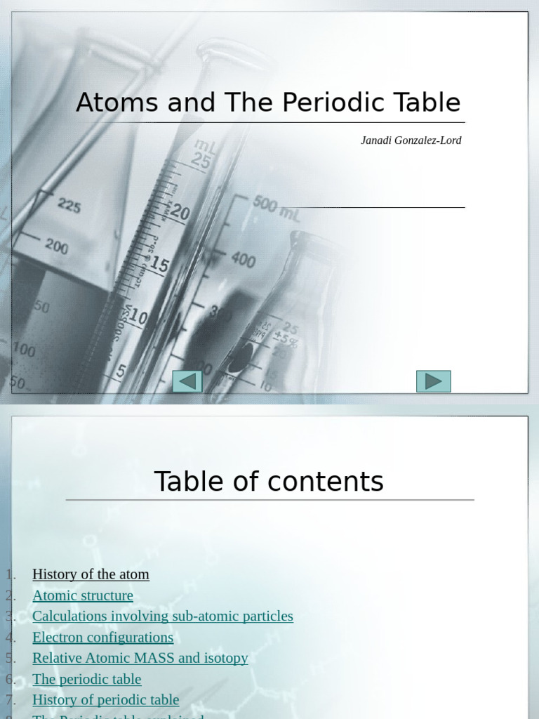 Understanding Atoms & Periodic Table | PDF | Atoms | Periodic Table