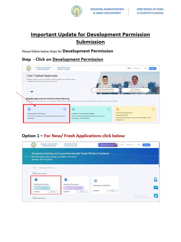 Development Permission Submission Steps | PDF