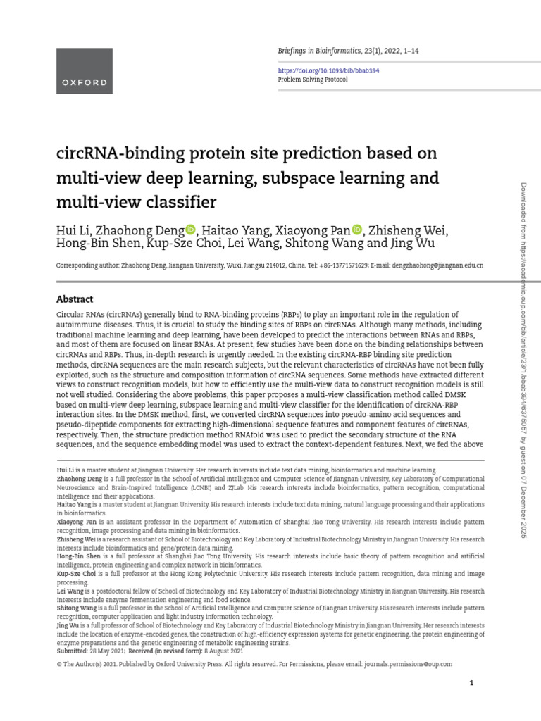 circRNA-RBP Binding Site Prediction Method | PDF | Genetic Code ...