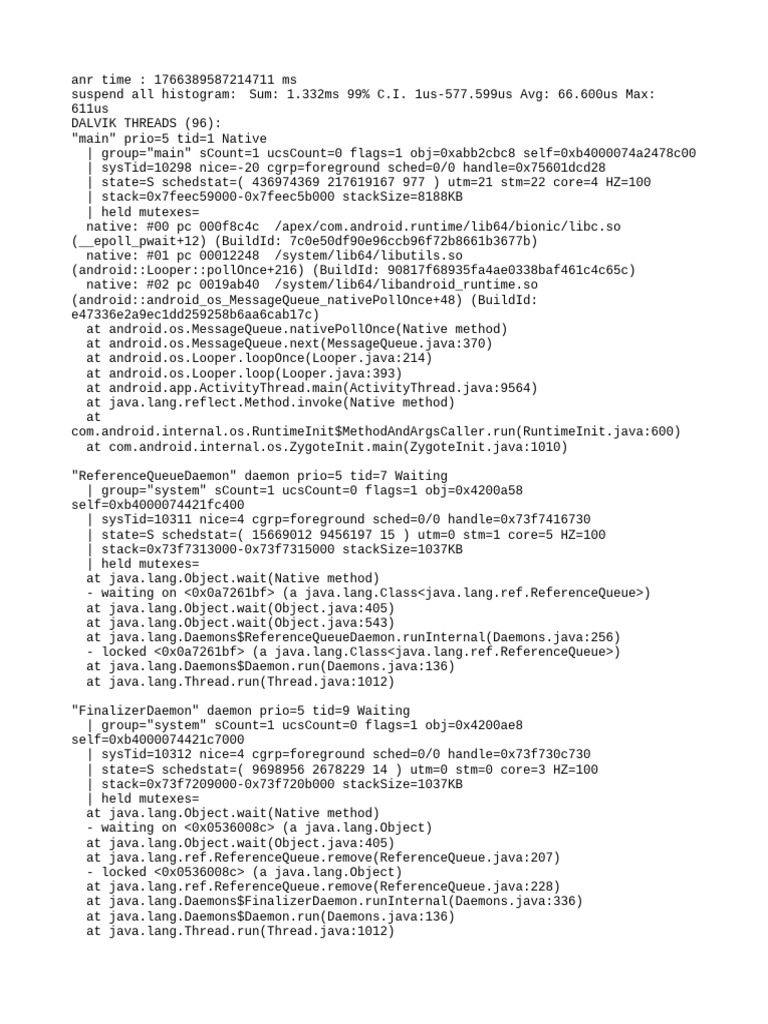 Anr Sys Trace File 1766389587195 | PDF | Java (Programming Language ...