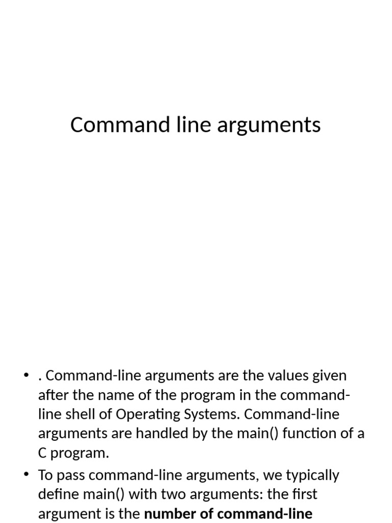 Command Line Arguments and Macros in C | PDF | Integer (Computer ...