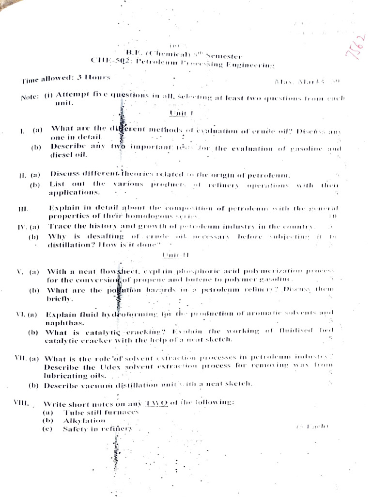 5th Semester Question Paper | PDF