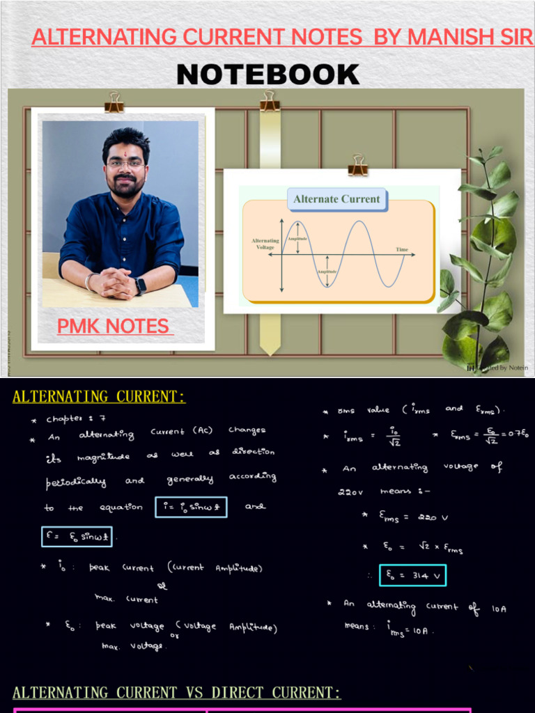7.AC Complete Notes by Manish Sir 2 | PDF
