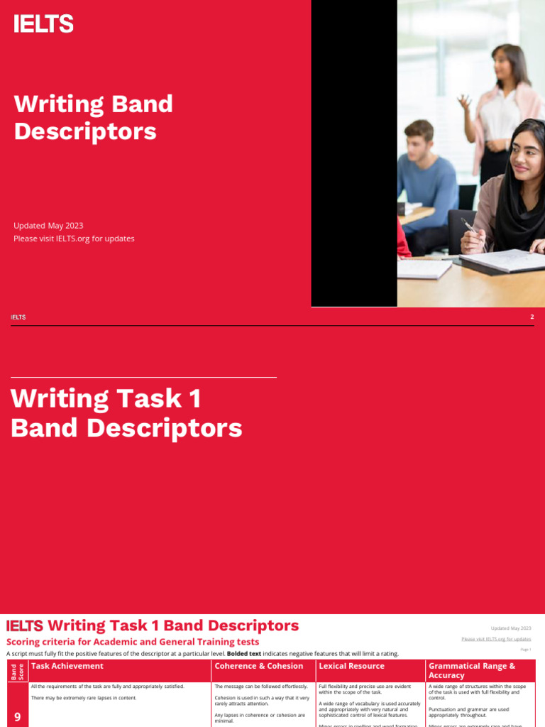 IELTS Writing Task 1 Band Descriptors | PDF | Accuracy And Precision | Word