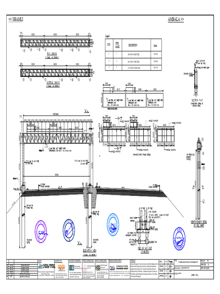 Overhead Gantry Design for Highway Project | PDF