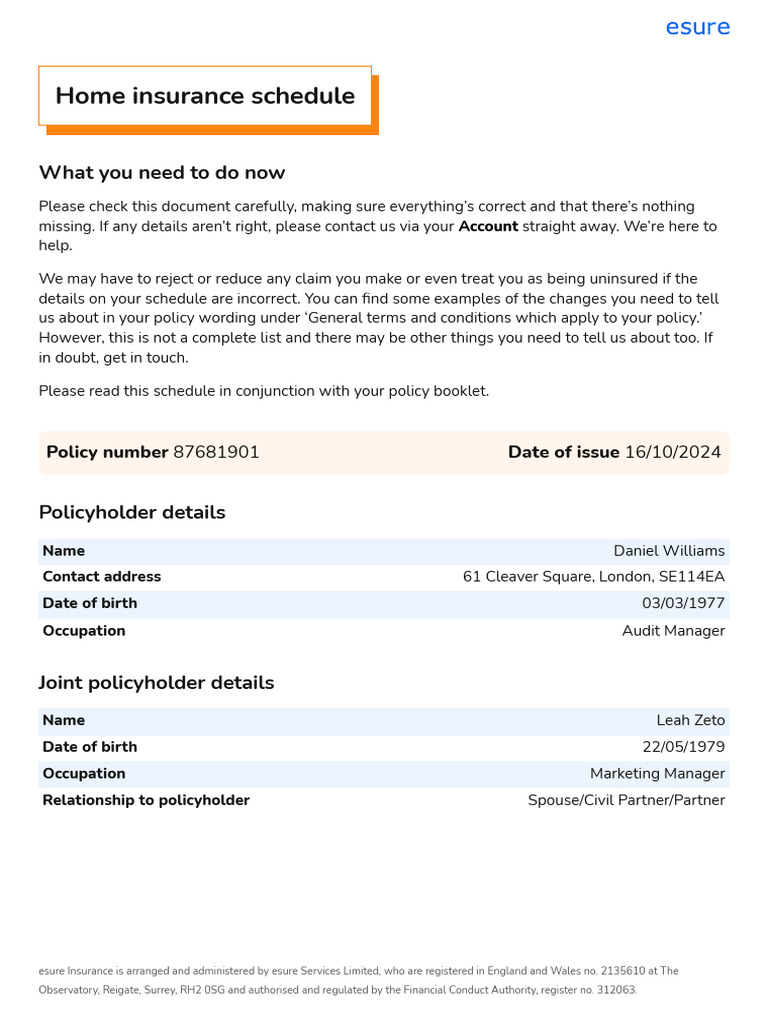 Schedule of Insurance | PDF | Insurance | Private Law