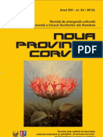 Noua ProVincia Corvina Nr.63 - 2012