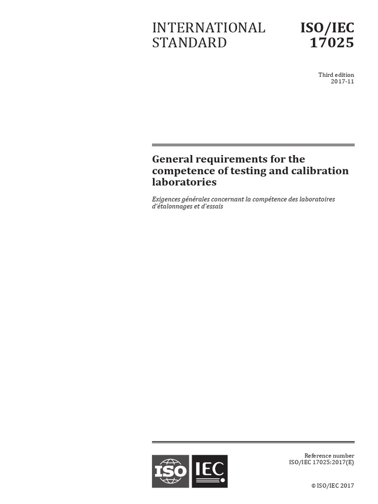 ISO/IEC 17025:2017 Lab Competence Standards | PDF | Accuracy And ...