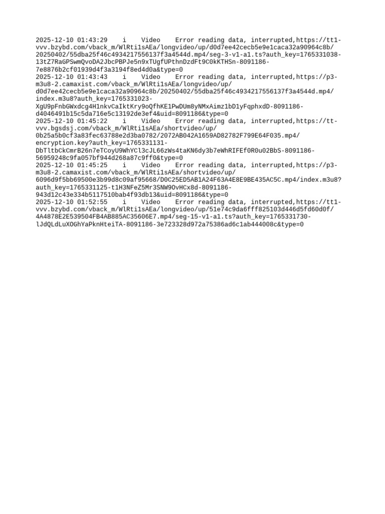 2025-12-10 Video Log | PDF