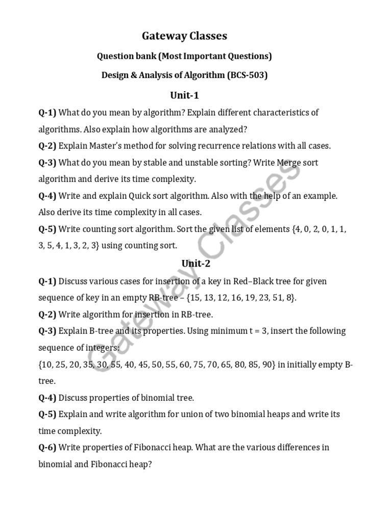 Daa Important Questions_86d1c659 Da53 49e5 82a6 76e5b3ee9152 | PDF ...