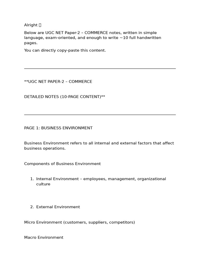 UGC NET Paper-2 Commerce Notes | PDF | Economics | Financial Accounting