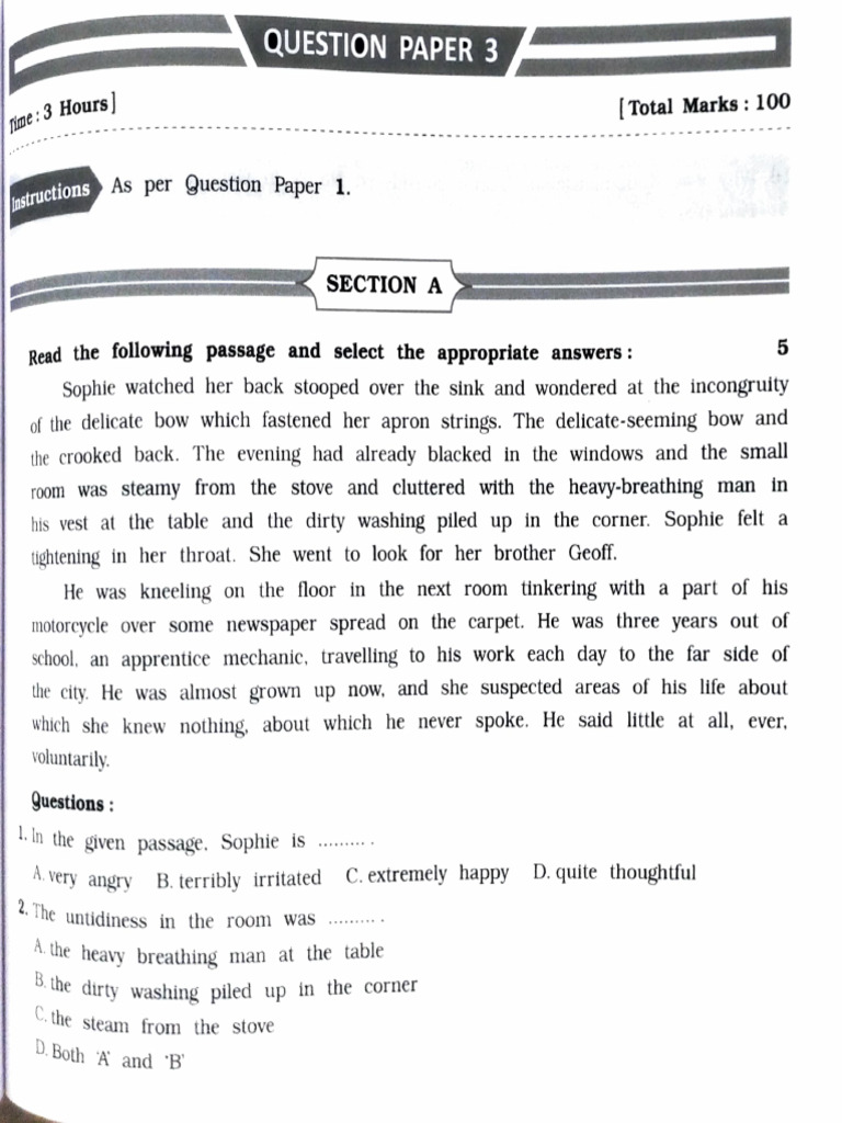 English 3rd Paper of Gala | PDF