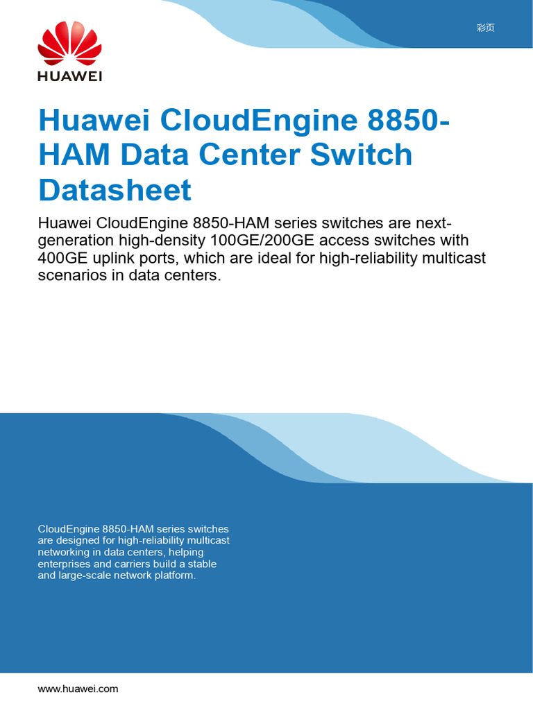 Huawei CloudEngine 8850-HAM Switches | PDF | Network Congestion ...