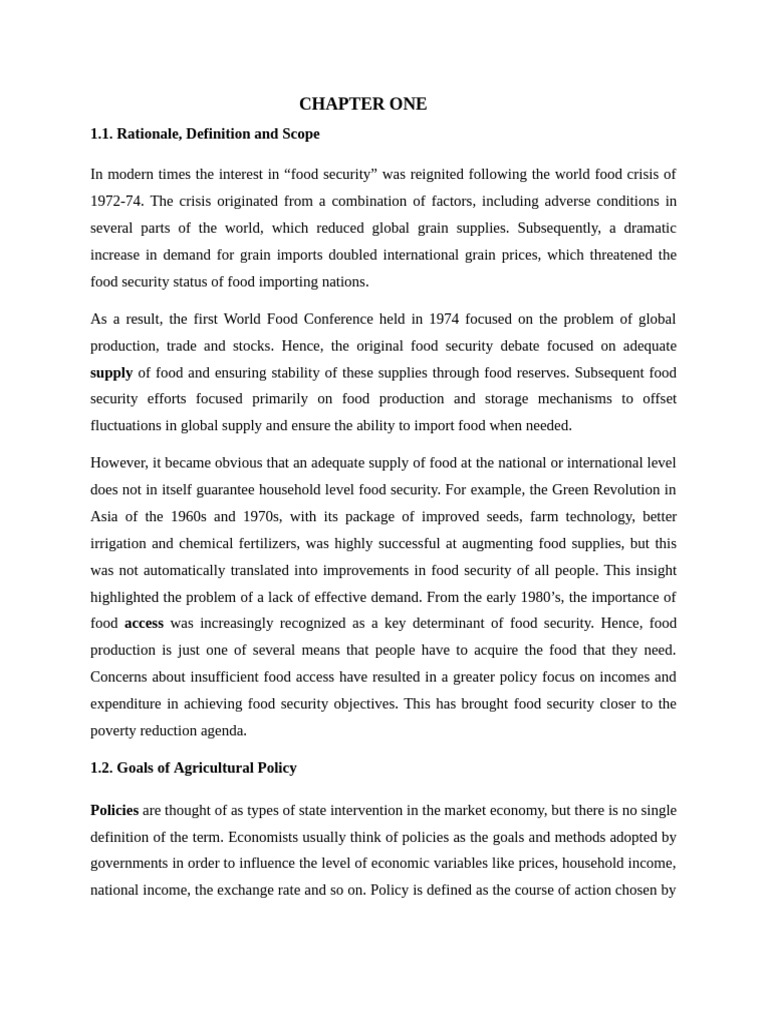 Understanding Food Security Concepts | PDF | Food Security | Economies