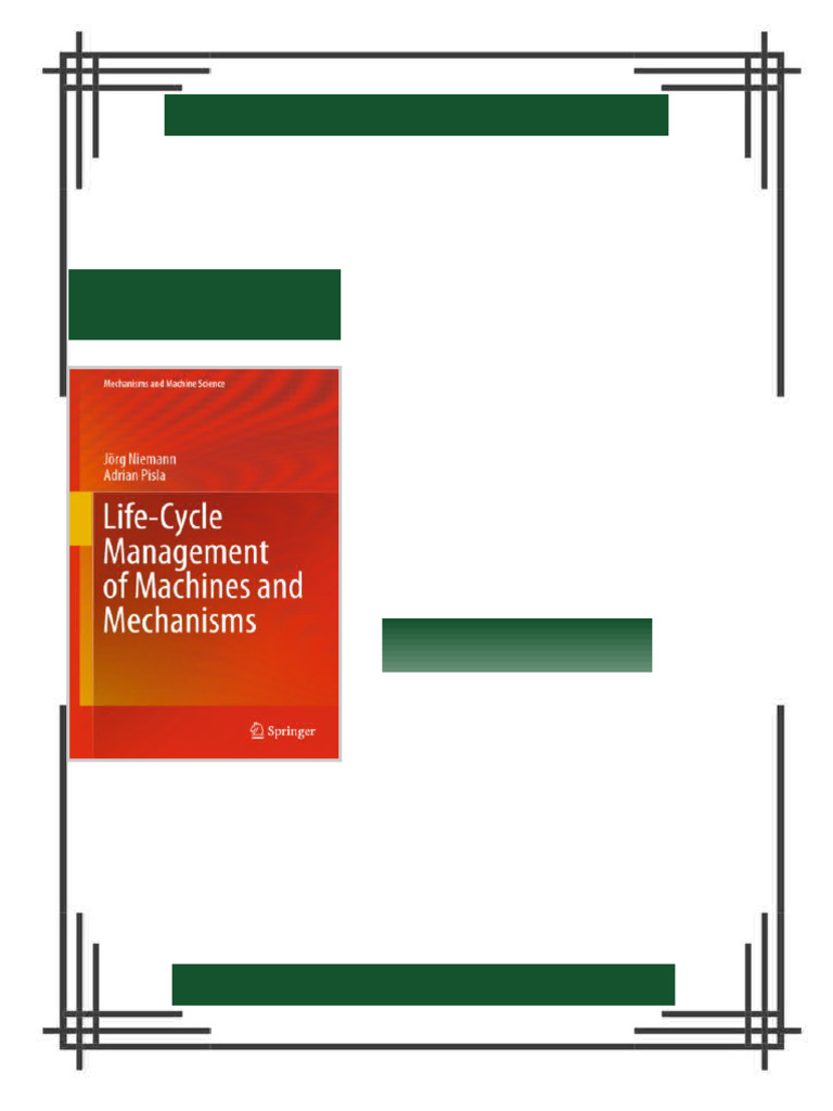 Life-Cycle Management of Machines and Mechanisms Jörg Niemann Ebook ...
