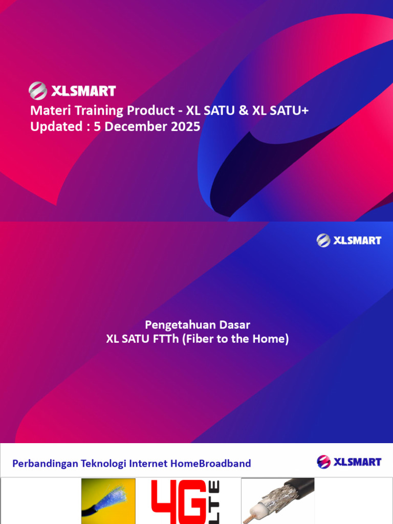 Materi Training XL SATU Fiber Optik | PDF