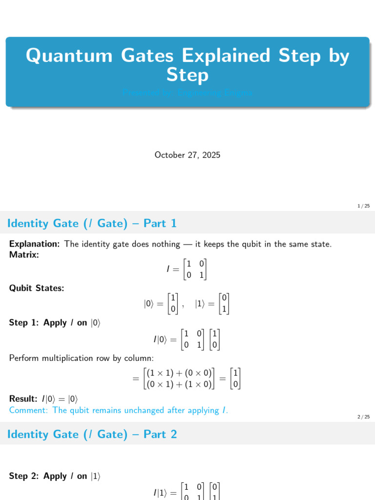 Quantum Gates: A Step-by-Step Guide | PDF | Applied Mathematics ...