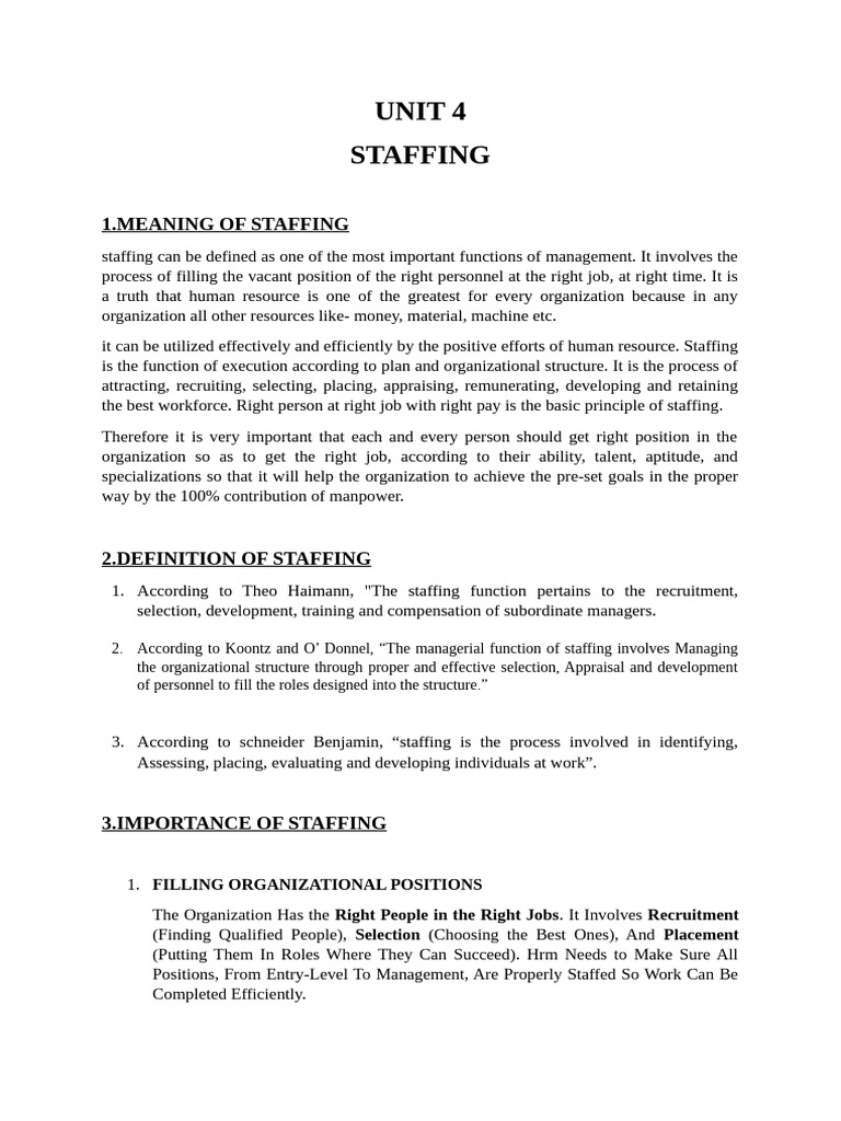 Understanding Staffing in Management | PDF | Motivation | Motivational