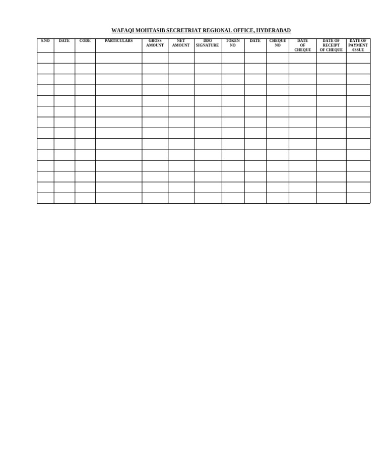Bill Register | PDF
