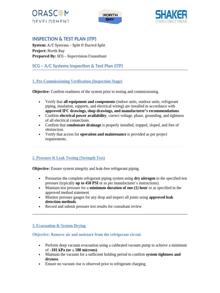 A/C Systems Inspection & Test Plan | PDF | Vacuum | Specification ...