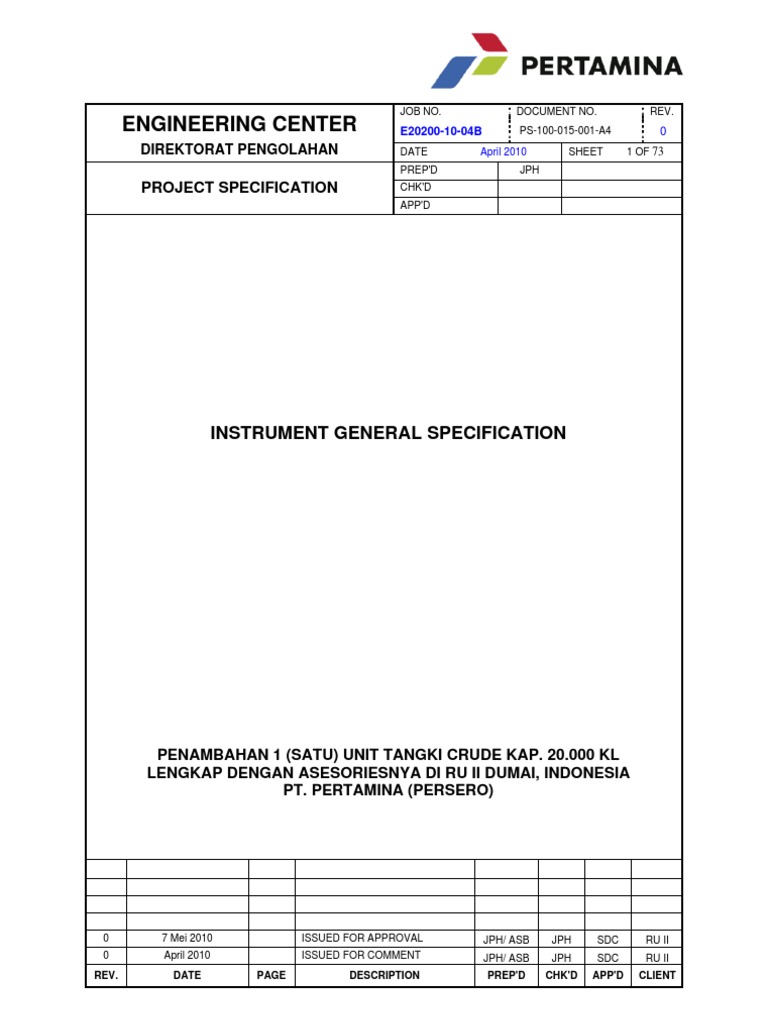 PS-100 Instrumentation Specification | PDF | Programmable Logic ...