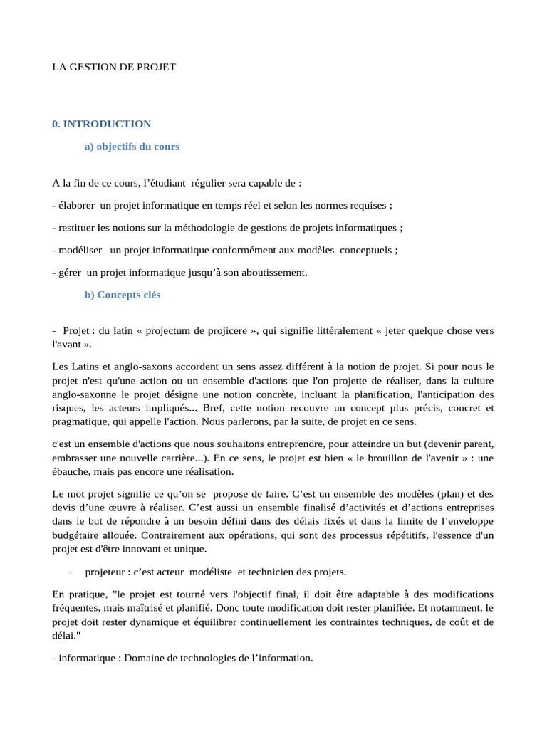 Gestion de Projet Informatique: Guide Complet | PDF | Gestion de projet ...