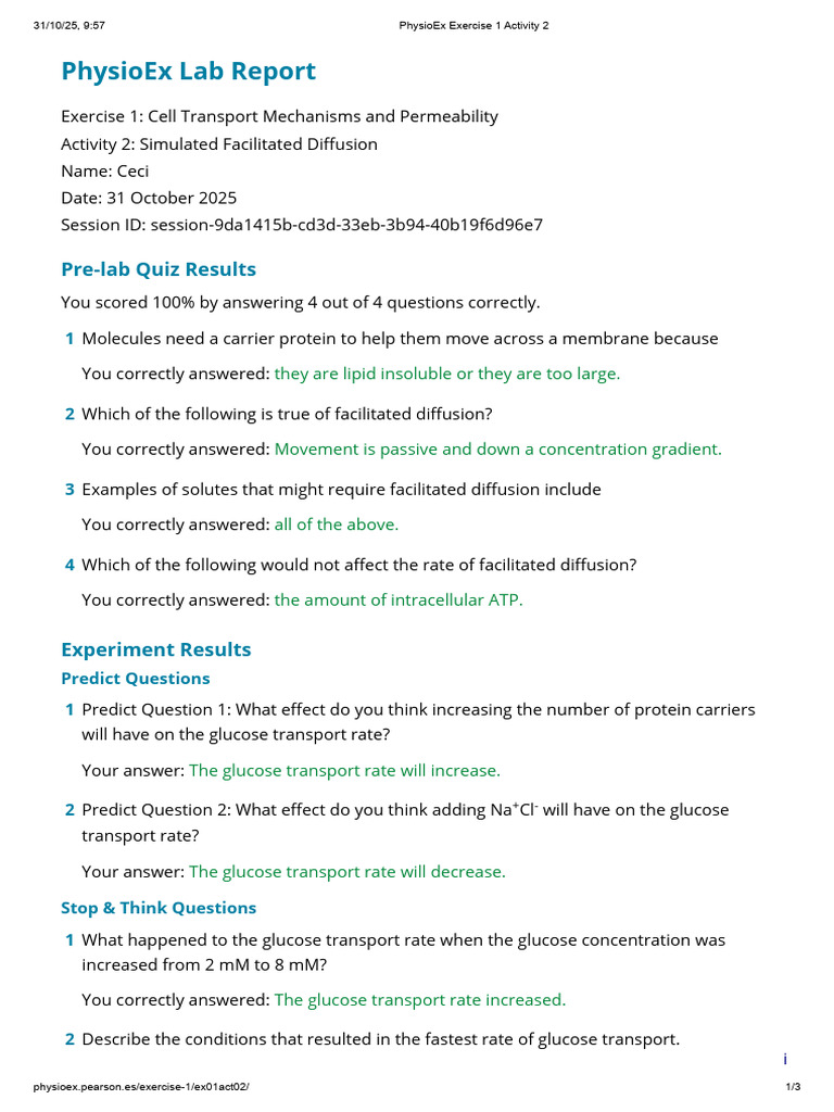 Facilitated Diffusion Lab Report | PDF | Cell Membrane | Cell Biology
