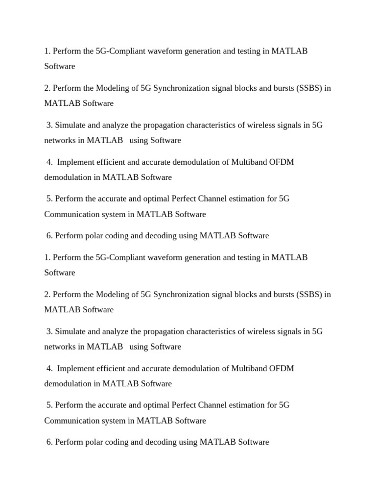 5G Communication Testing in MATLAB | PDF | Orthogonal Frequency ...