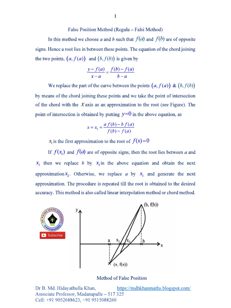 m3 r15 False Position Method 2.2 | PDF