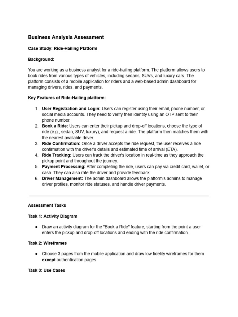 Ride-Hailing Platform Business Analysis | PDF