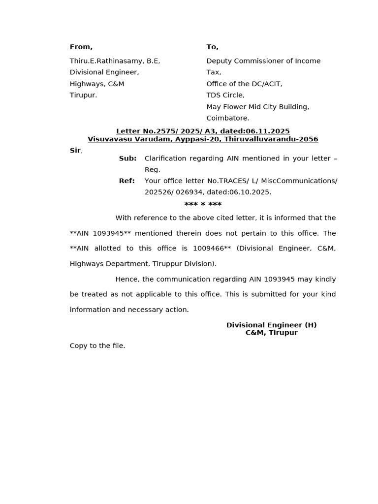 Letter Model Eng | PDF