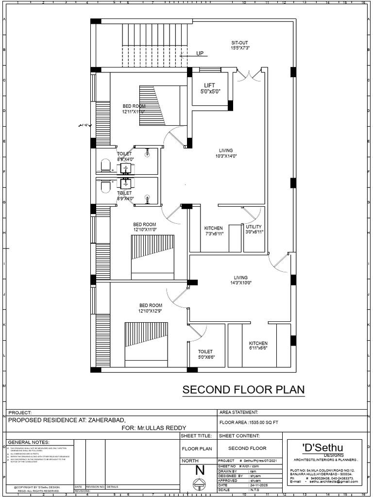 Second Floor Plan for Proposed Residence | PDF