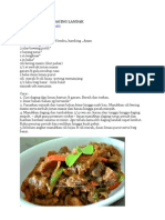 Rendang Pedas Daging Landak