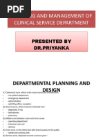 Planning and Management of Clinical Service Department