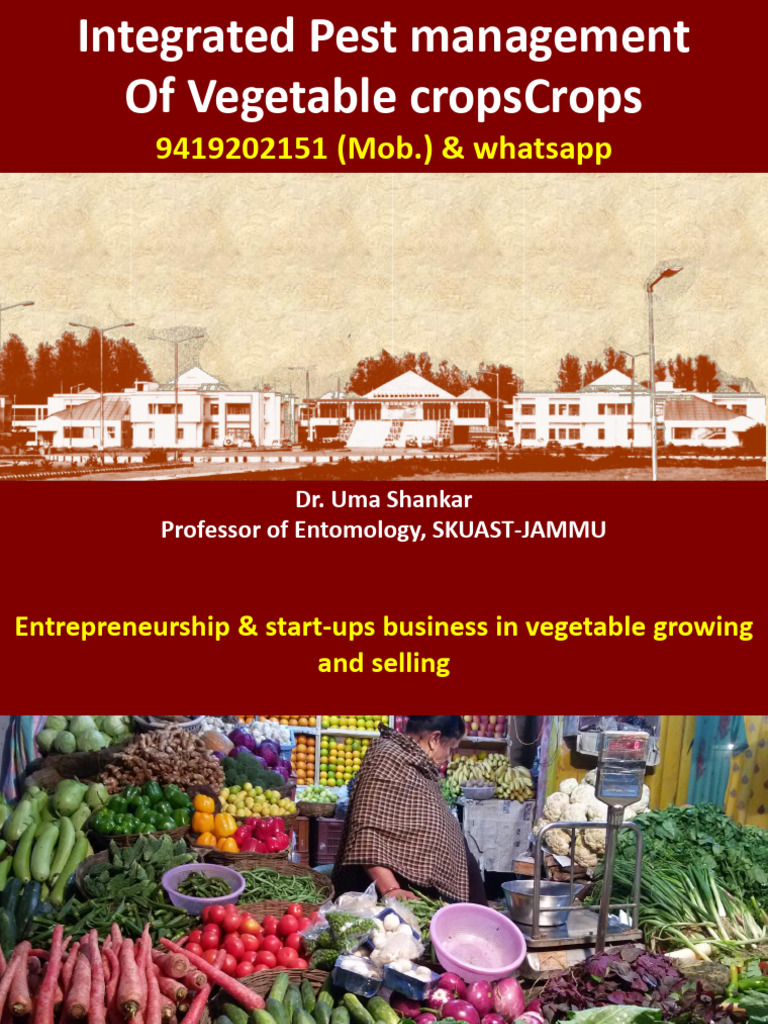 Integrated Pest Management for Vegetables | PDF | Agriculture | Insects